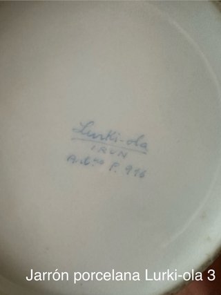 Jarrón de porcelana Lurki Ola verde