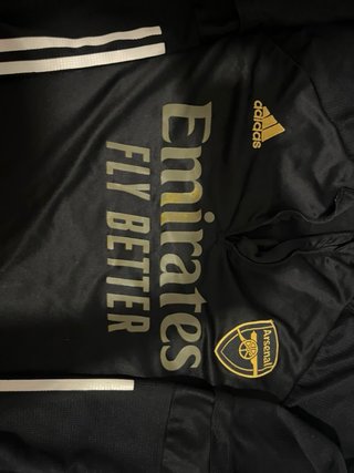 Sudadera Arsenal Adidas Negra Dorada Talla M
