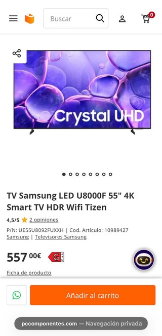 Televisor Samsung Negro