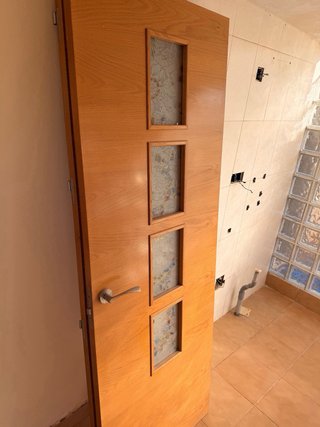 Puertas de interior de madera con cristal