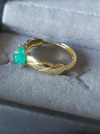 Anillo Esmeralda Natural GRC