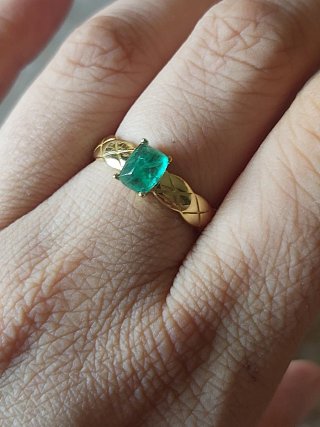 Anillo Esmeralda Natural GRC