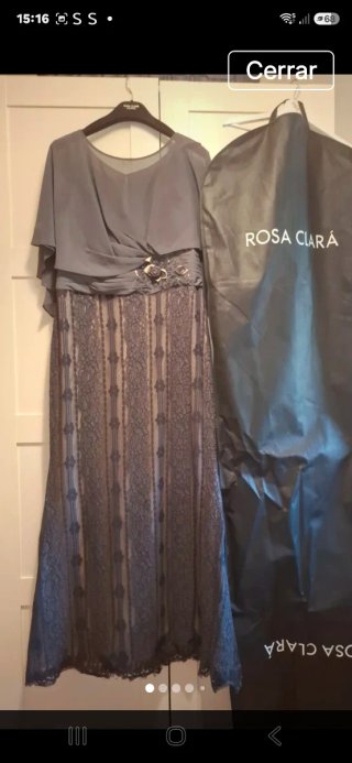 Vestido de fiesta Rosa Clara gris.PRECIO NEGOCIABL