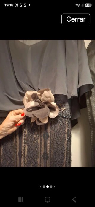 Vestido de fiesta Rosa Clara gris.PRECIO NEGOCIABL