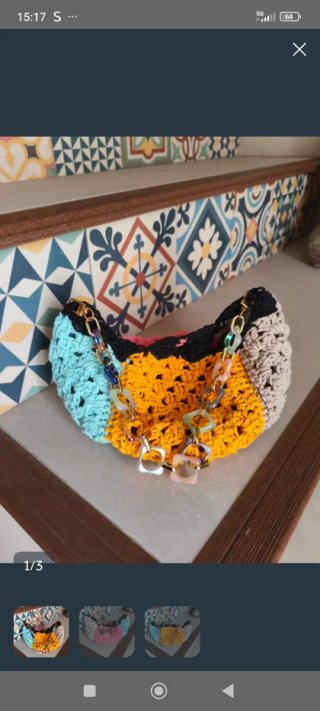 Bolso tejido multicolor