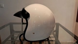 Casco Jet Retro Blanco XL Sin Estrenar