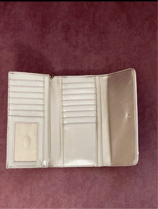Portafoglio Guess bianco con fiocco nero