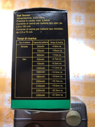 Caricabatterie AA/AAA Ni-Cd/Ni-MH