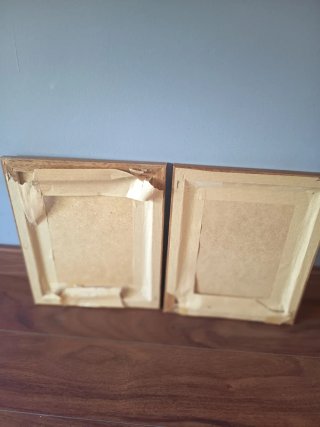 2 Cuadros Decorativos Baño Madera