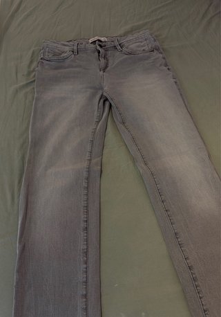 Pantalones slim hombre grises