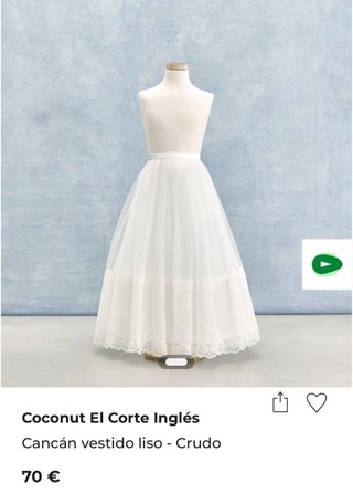 Cancán Comunión Niña Coconut El Corte Inglés