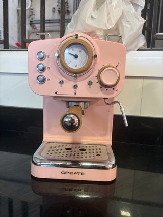 Cafetera Espresso CREATE Rosa Retro