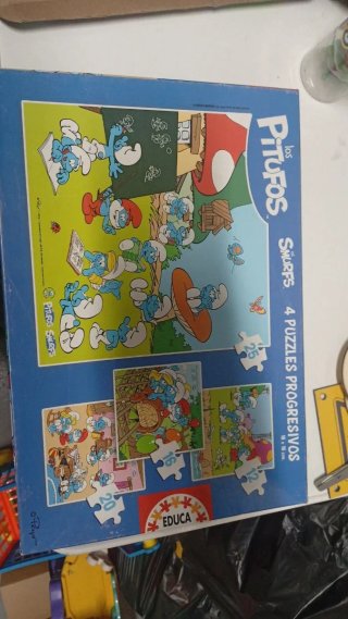 Puzle Los Pitufos 4 Puzzles Progresivos Educa