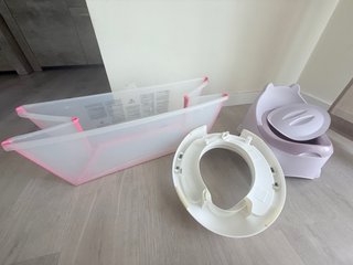 Pack Bañera Bebé, Orinal WC y Asiento