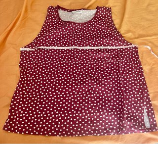 Camiseta sin mangas rosa y blanco Talla XL