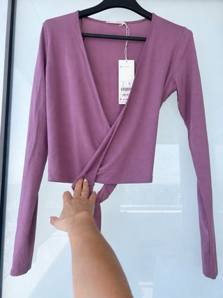 Conjunto Oysho Leggings M + Top L Morado
