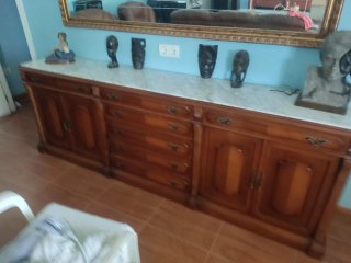 Aparador Comedor Madera y Mármol
