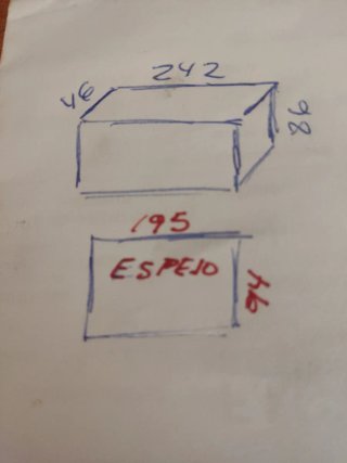 Aparador Comedor Madera y Mármol