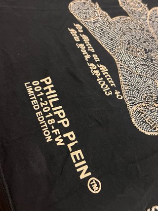 Camiseta Philipp Plein Oso Diamantes Negra