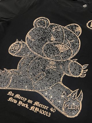 Camiseta Philipp Plein Oso Diamantes Negra