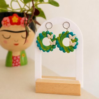 Pendientes arcilla polimérica mariposas