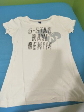 Camiseta G-Star Raw Mujer Blanca Talla S