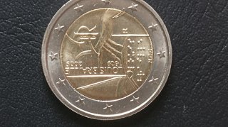 Moneda 2 Euros Italia 2009 Louis Braille