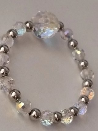 Pulsera plata y cristal Swarovski