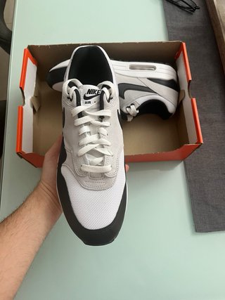 Nike Air Max 1 Pure Platinum Negro Blanco