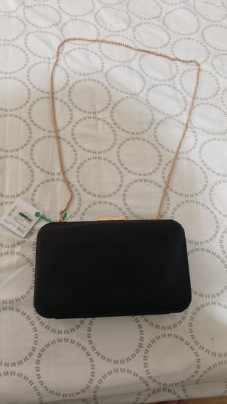 Bolso de fiesta negro John Lewis