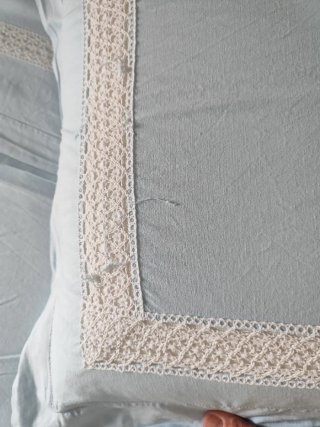 Completo Lenzuola Matrimoniali Azzurro e Bianco