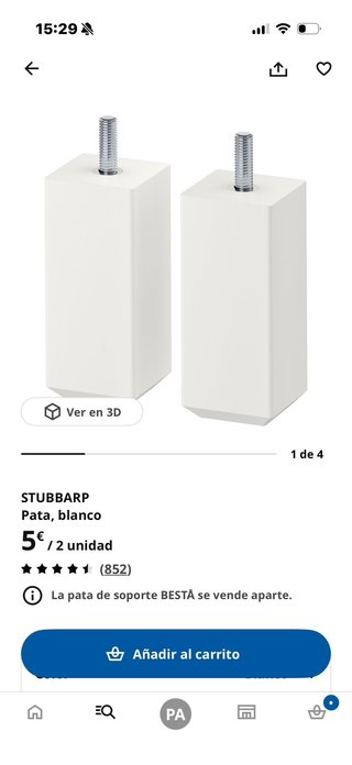 Patas IKEA para Muebles