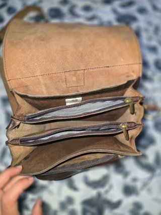 Bolso bandolera de cuero