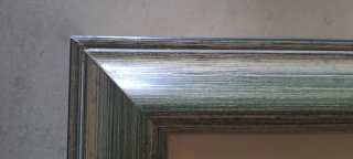 Marco para lienzo/acuarela beige y verde