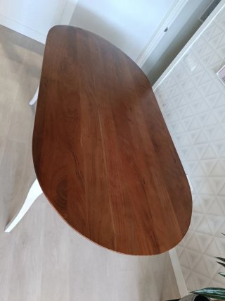Mesa de comedor ovalada madera
