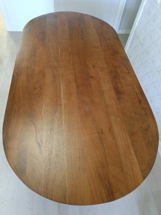 Mesa de comedor ovalada madera