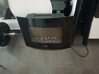 Chimenea eléctrica decorativa negra