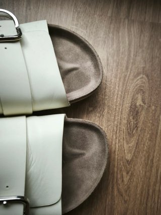 Sandalias H&M Blancas Hebilla planas
