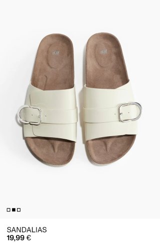 Sandalias H&M Blancas Hebilla planas