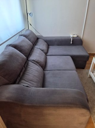 Sofá Chaise Long Gris 230x145