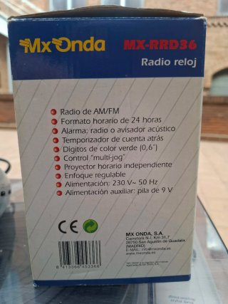 Radio Reloj Despertador Mx Onda MX-RRD36