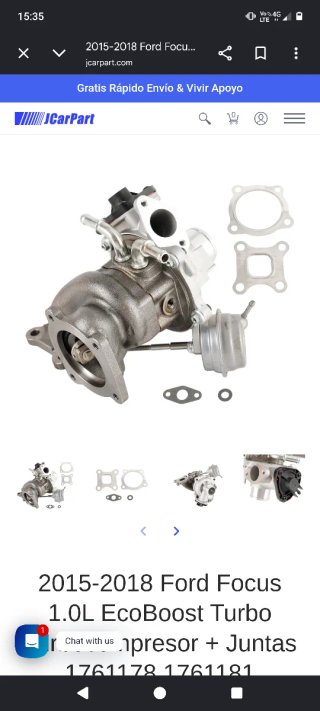 2015-2018 Ford Focus 1.0L EcoBoost Turbo Turbocomp