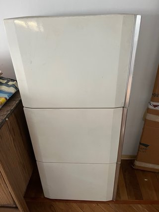 Pensile cucina bianco, in metallo, a 3 ante.