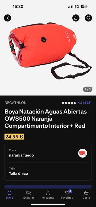 Kit Snorkel Máscara + Boya Roja