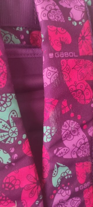Mochila escolar Gabol con estampado de corazones