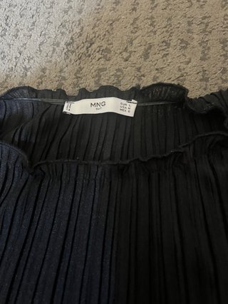 Conjunto top y pantalón negro plisado