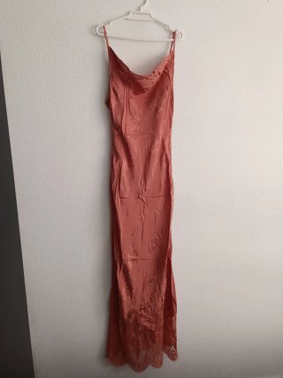 Vestido largo Zara jacquard encaje talla XS