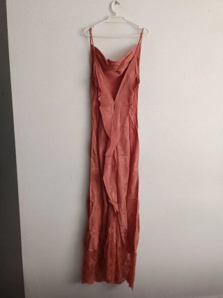 Vestido largo Zara jacquard encaje talla XS