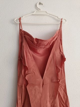 Vestido largo Zara jacquard encaje talla XS