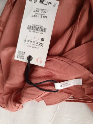 Vestido largo Zara jacquard encaje talla XS
